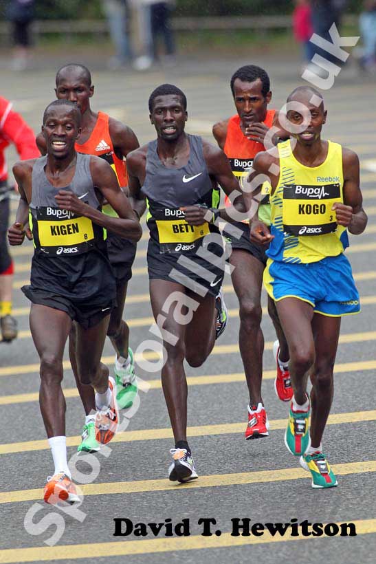 Mike Kigen, Emmanuel Bett and Micoh Kogo lead the 2012 BUPA GNR.